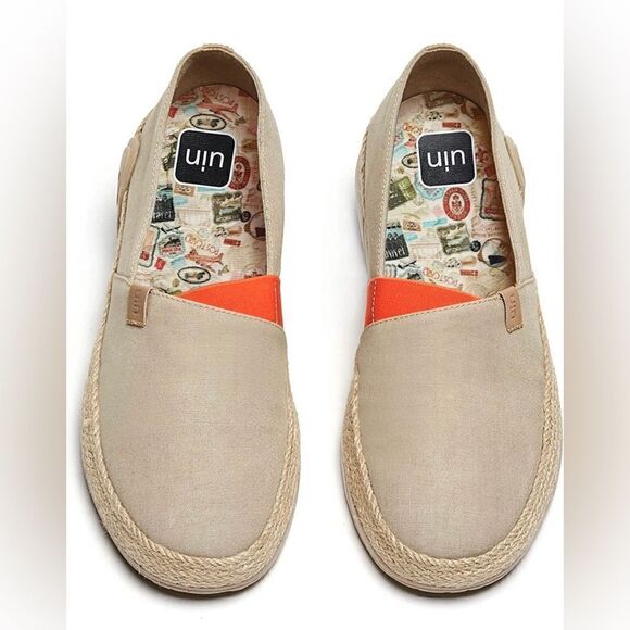 UIN Men's Slip Ons Walking Casual Loafers Comfortable Shoes (Marbella Khaki) - Picture 2 of 8